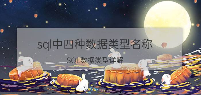 sql中四种数据类型名称 SQL数据类型详解